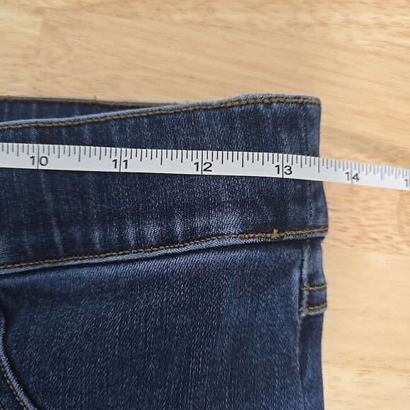 Spanx Jeans Womens Size Small Distressed Skinny Pull On Raw Hem Stretch Blue - Picture 5 of 10